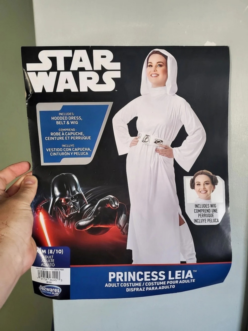 Rubie's Princess Leia Adult Costume White Size Medium NWT